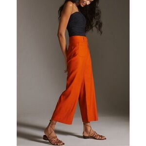 Anthropologie Orange Cropped Pants
